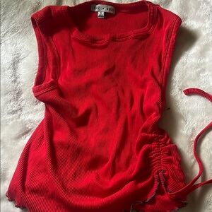 Red Sleeveless Top